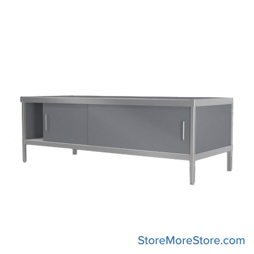 Mail Console, 36" W x 84" D x 36" H, Sliding Doors, Includes Casters, 21.875" Cabinet Height