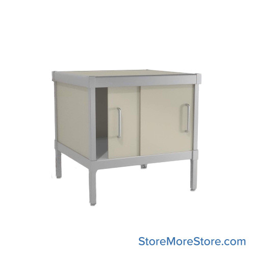 Mail Console, 36" W x 36" D x 36" H, Sliding Doors, Includes Casters, 21.875" Cabinet Height