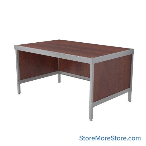 Mail Desk, 25" W x 48" D x 42" H, Open Bottom Desk, 27.875" Modesty Panel Height