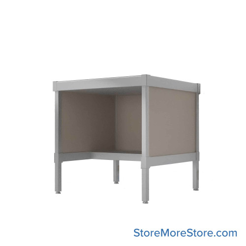 Mail Desk, 25" W x 30" D x 30" H, Half Shelf Desk, 15.875" Modesty Panel Height