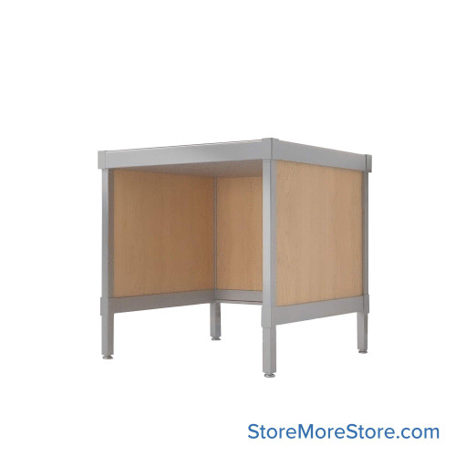 Mail Desk, 36" W x 30" D x 30" H, Open Bottom Desk, 21.875" Modesty Panel Height, Includes Adjustable Height