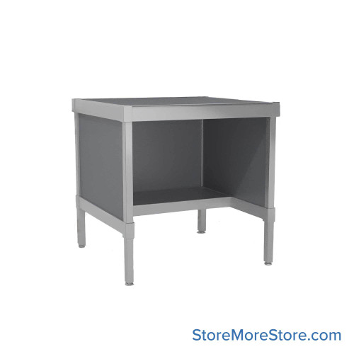 Mail Desk, 36" W x 30" D x 30" H, Half Shelf Desk, 21.875" Modesty Panel Height