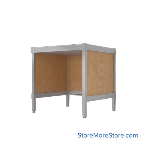 Mail Desk, 30" W x 30" D x 30" H, Open Bottom Desk, 15.875" Modesty Panel Height