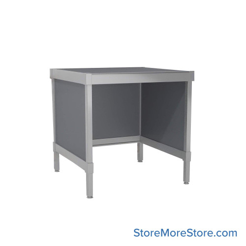 Mail Desk, 25" W x 25" D x 30" H, Open Bottom Desk, 21.875" Modesty Panel Height