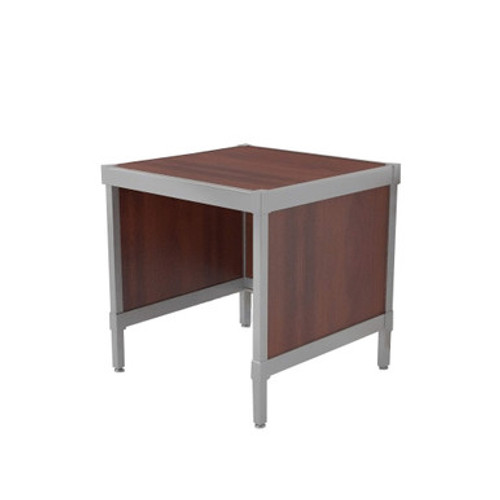 Mail Desk, 36" W x 70" D x 36" H, Half Shelf Desk, Includes Casters, 21.875" Modesty Panel Height