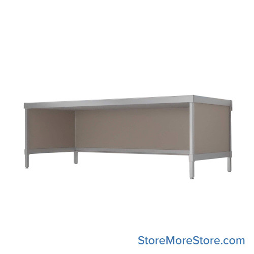 Mail Desk, 30" W x 70" D x 36" H, Open Bottom Desk, 27.875" Modesty Panel Height, Includes Adjustable Height