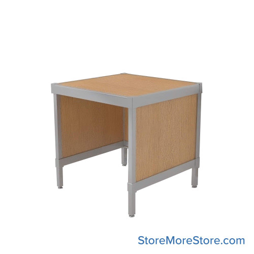 Mail Desk, 30" W x 30" D x 30" H, Open Bottom Desk, 21.875" Modesty Panel Height, Includes Adjustable Height
