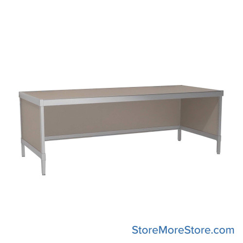 Mail Desk, 36" W x 72" D x 36" H, Open Bottom Desk, 27.875" Modesty Panel Height
