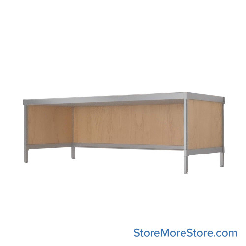 Mail Desk, 30" W x 84" D x 30" H, Open Bottom Desk, 21.875" Modesty Panel Height, Includes Adjustable Height