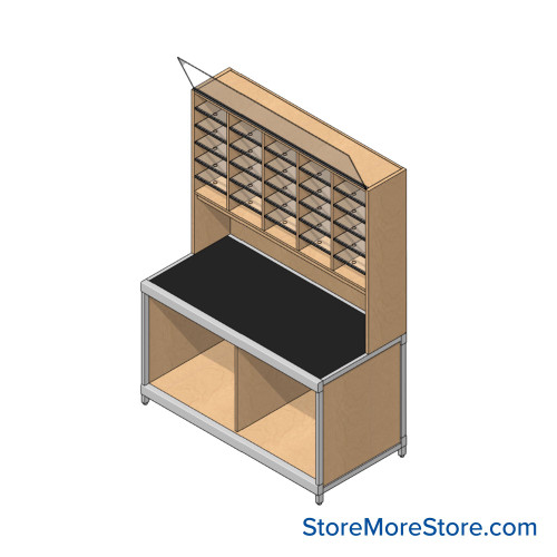 Mailroom Furniture, 60" W x 30" D x 84" H, 5" Wide - Option 2 Mailroom Layout