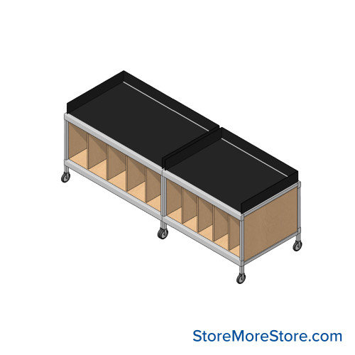 Mailroom Furniture, 108" W x 36" D x 36" H, 9" Wide - Option 2 Mailroom Layout