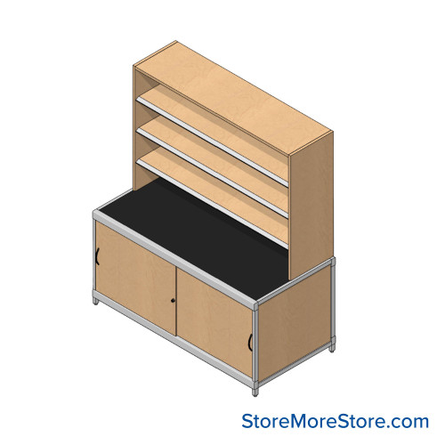 Mailroom Furniture, 72" W x 36" D x 84" H, 6" Wide - Option 2 Mailroom Layout