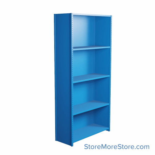 Industrial Shelving, 42" W x 24" D x 99" H, Closed Single Shelving Unit, 5 Shelves