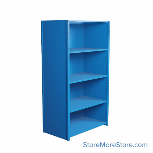 Industrial Shelving, 48" W x 18" D x 75" H, Closed Single Shelving Unit, 5 Shelves