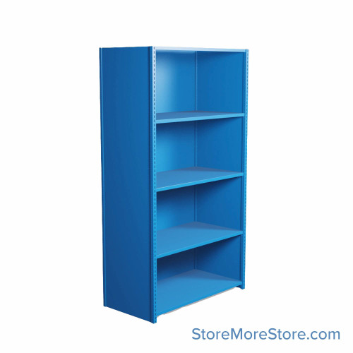 Industrial Shelving, 48" W x 24" D x 87" H, Closed Single Shelving Unit, 5 Shelves