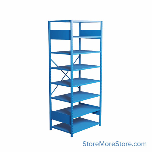 Industrial Shelving, 36" W x 24" D x 87" H, Open Single Shelving Unit, 8 Shelves