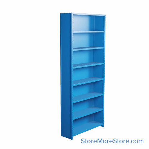 Industrial Shelving, 36" W x 18" D x 99" H, Closed Single Shelving Unit, 8 Shelves