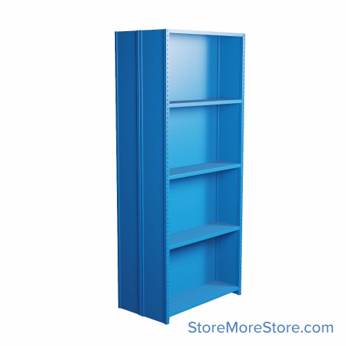 Industrial Shelving, 36" W x 36" D x 99" H, Closed Back-to-Back Shelving, 10 Shelves