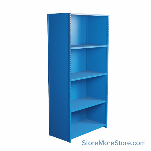 Industrial Shelving, 48" W x 24" D x 99" H, Closed Single Shelving Unit, 5 Shelves