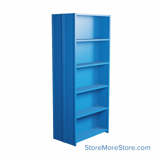 Industrial Shelving, 36" W x 36" D x 99" H, Closed Back-to-Back Shelving, 12 Shelves