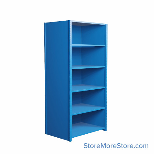 Industrial Shelving, 48" W x 12" D x 75" H, Closed Single Shelving Unit, 6 Shelves