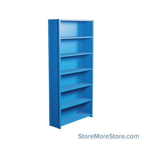 Industrial Shelving, 42" W x 12" D x 87" H, Closed Single Shelving Unit, 7 Shelves
