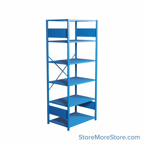 Industrial Shelving, 42" W x 24" D x 99" H, Open Single Shelving Unit, 6 Shelves