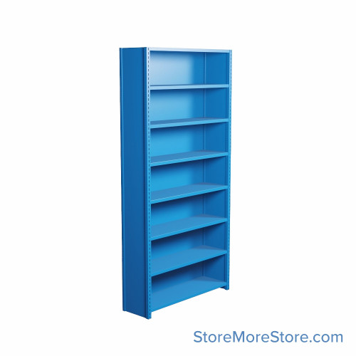 Industrial Shelving, 42" W x 12" D x 87" H, Closed Single Shelving Unit, 8 Shelves