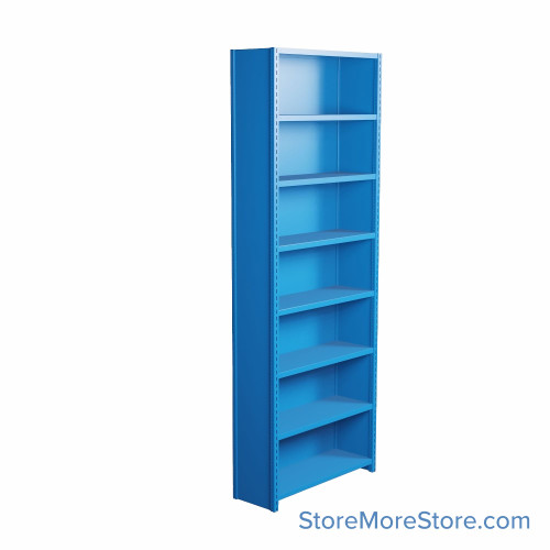 Industrial Shelving, 36" W x 12" D x 99" H, Closed Single Shelving Unit, 8 Shelves