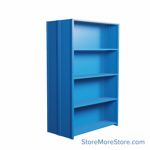 Industrial Shelving, 48" W x 36" D x 75" H, Closed Back-to-Back Shelving, 10 Shelves, D2003B
