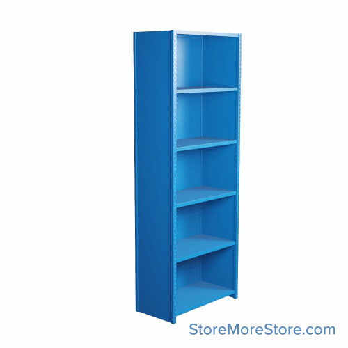 Industrial Shelving, 42" W x 12" D x 99" H, Closed Single Shelving Unit, 6 Shelves