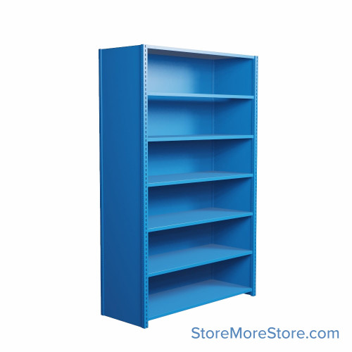 Industrial Shelving, 42" W x 24" D x 75" H, Closed Single Shelving Unit, 7 Shelves