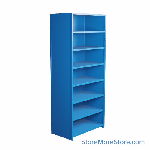 Industrial Shelving, 48" W x 18" D x 99" H, Closed Single Shelving Unit, 8 Shelves