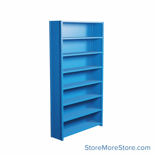 Industrial Shelving, 48" W x 12" D x 87" H, Closed Single Shelving Unit, 8 Shelves