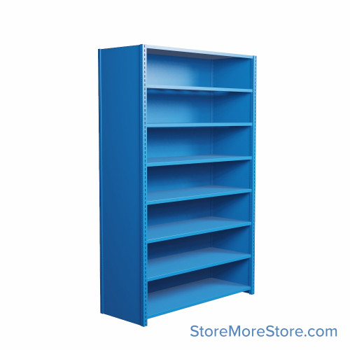 Industrial Shelving, 42" W x 24" D x 75" H, Closed Single Shelving Unit, 8 Shelves