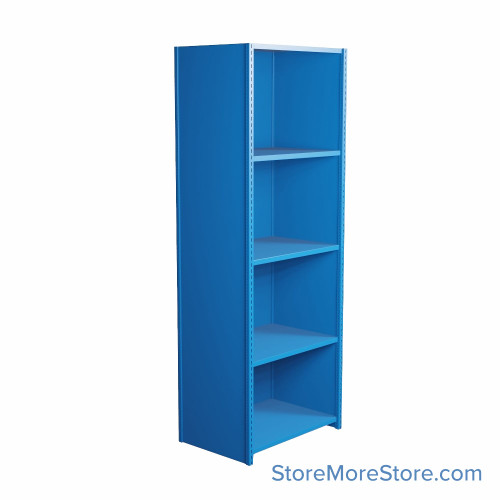Industrial Shelving, 48" W x 12" D x 99" H, Closed Single Shelving Unit, 5 Shelves