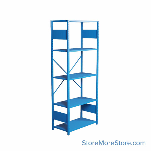 Industrial Shelving, 18" W x 36" D x 75" H, Open Single Shelving Unit, 5 Shelves