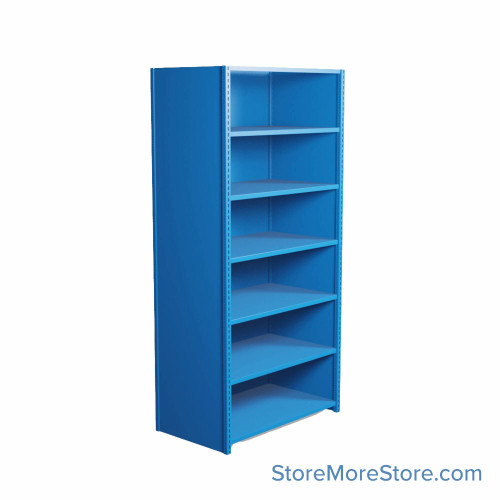Industrial Shelving, 42" W x 24" D x 87" H, Closed Single Shelving Unit, 7 Shelves