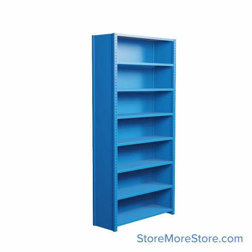 Industrial Shelving, 36" W x 12" D x 75" H, Closed Single Shelving Unit, 8 Shelves