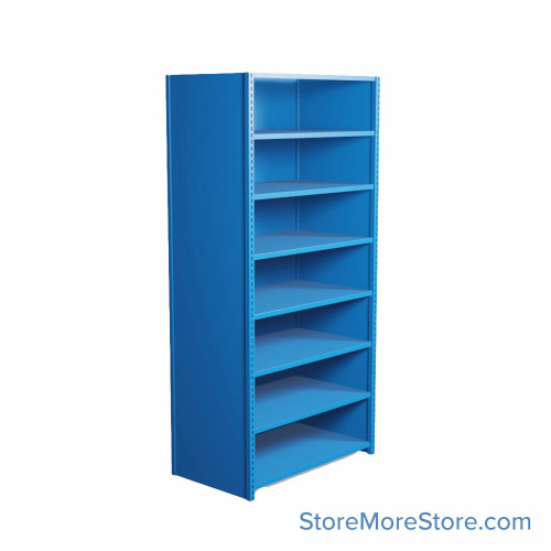 Industrial Shelving, 42" W x 24" D x 87" H, Closed Single Shelving Unit, 8 Shelves