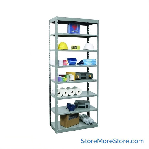 Pass Thru Shelves, 36" W x 12" D x 87" H, 8 (6 Adjustable) Shelves