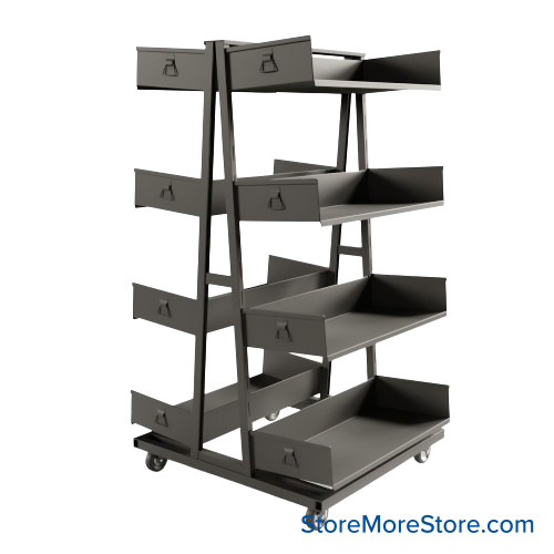 Cart with Removable Trays 38''W x 40''D - Kit-Durham-TTD-40-8-OT15