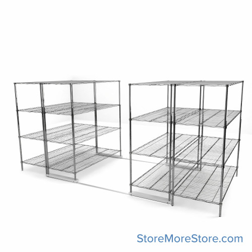 High Density Wire Shelving, 168" W x 72" D x 77" H, 8 Shelves, 30" Shelf Depth