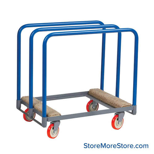 Plywood Dolly, 36" W x 24" D x 35" H, Open With Carpet Ends on Deck