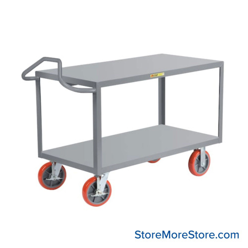 Ergonomic Heavy Duty Cart, 48" W x 30" D, Flush Shelves