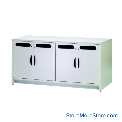 Mail Station Credenza, 59.75" W x 24" D, Includes Door Mailslots