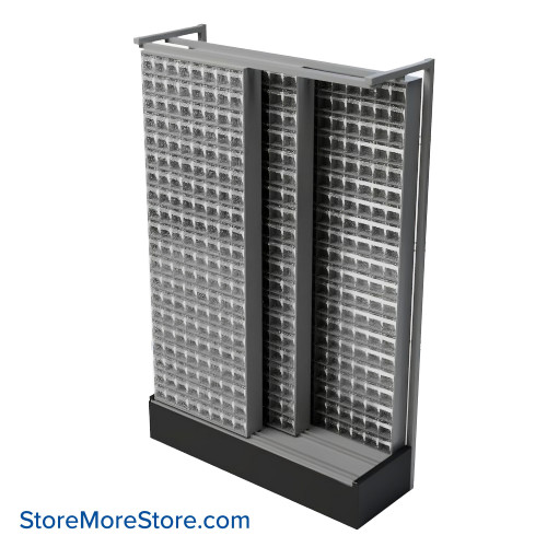 Sliding Storage Cabinets, 720 Tilt-Out Bins, Gray