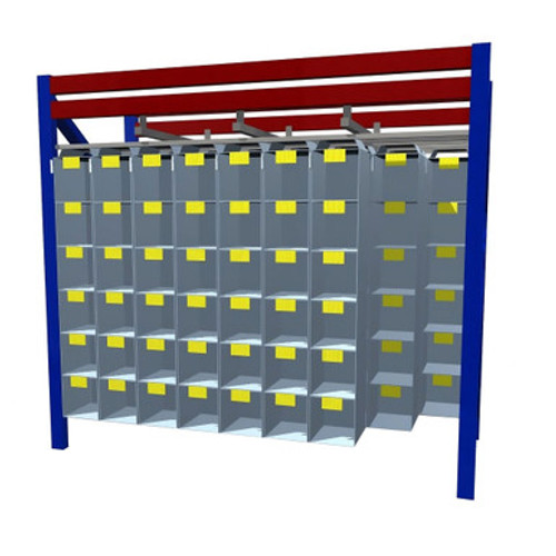Pallet Rack Storage Bins, 108" W, 12"W x 10.5"D x 6"H