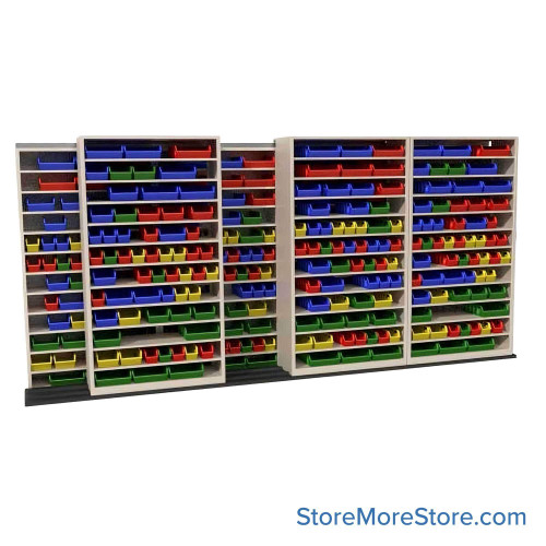 Mobile Bin Rack 172''W x 34''D x 81.75''H - B2437615-120