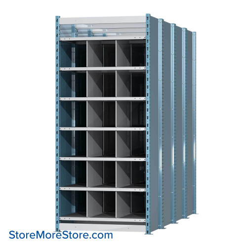 Pigeon Hole Shelving, 96" D, 6 Levels